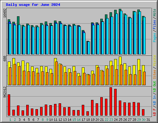 Daily usage for June 2024