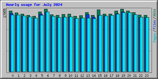 Hourly usage for July 2024